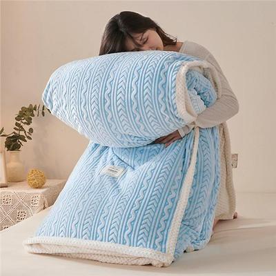 Winter Thick Duvet Cover Blankets Double Sided Kids Adults Quilt Cover Fleece Soft Warm Sofa Cover Bedspread