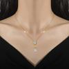 Titanium Steel Butterfly Water Drop Light Luxury Temperament Gorgeous Full Diamond Necklace Female Versatile Collarbone Chain Titanium Steel Chain