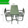 Portable Steel Folding Camping Table & Chair Set