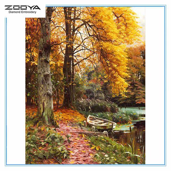 

ZOOYA DIY 3D Алмазная вышивка Крестом Ремесло Стежок Домашний декор Пейзажная живопись