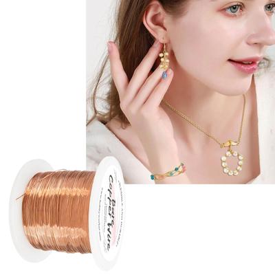 Vielseitiger Kupferdraht für Schmuck- und Bastelprojekte. Weicher und biegsamer 0,3-mm-Perlenfaden für Heimwerker-Werkstätten und Heimdekoration.
