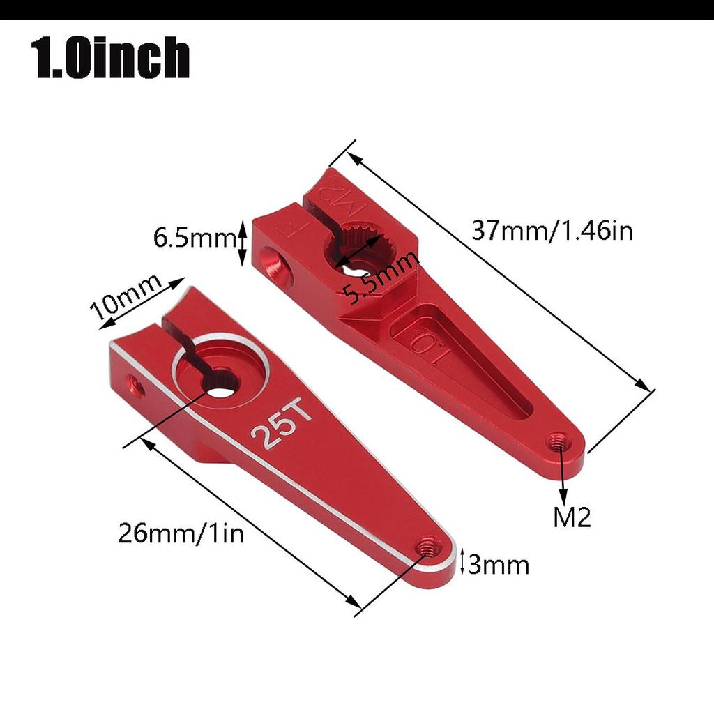 25T Metal Servo Arm for RC Car Steering Component Replacement