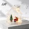 Customizable Gift for Kids Clear Acrylic House Ornament DIY Fillable Christmas with Light Crafting Supplies Rechargeable Lighted Table Centerpiece