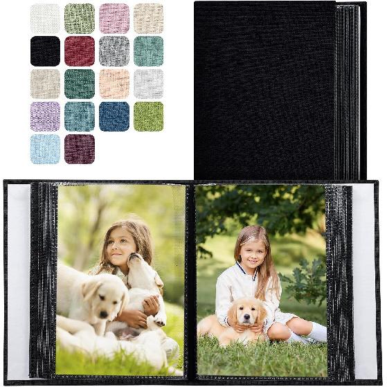 Photo Album 4x6 100 Pockets for Wedding Gifts,Linen Hardcover Picture Albums for Family Anniversary Baby Vacation Pictures