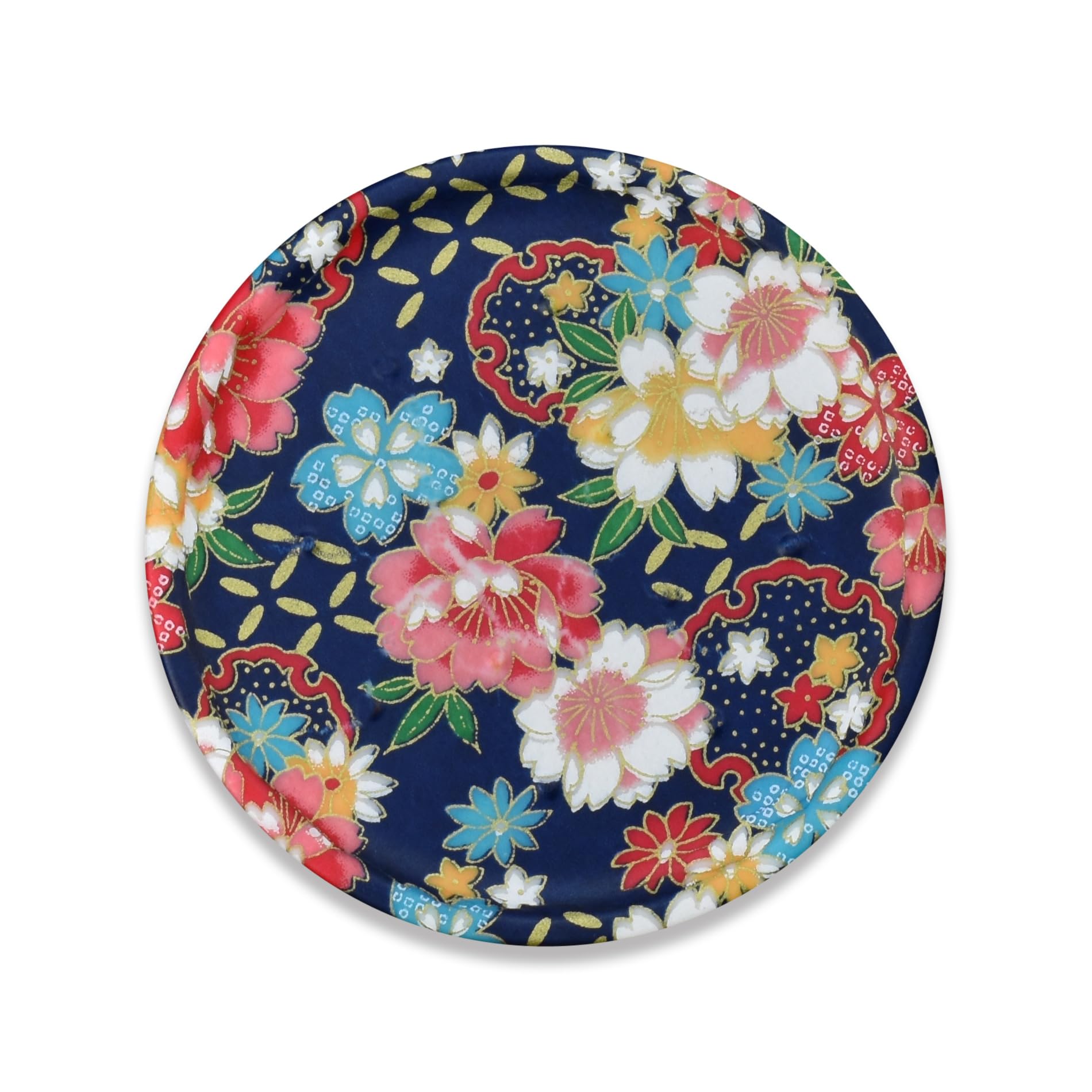 

TATSU-CRAFT Yuzen Washi Coasters with Cherry Blossom and Peony Designs, Dishwasher Safe, Stylish Plastic, Japanese Modern Design, Yuzen, Washi,
