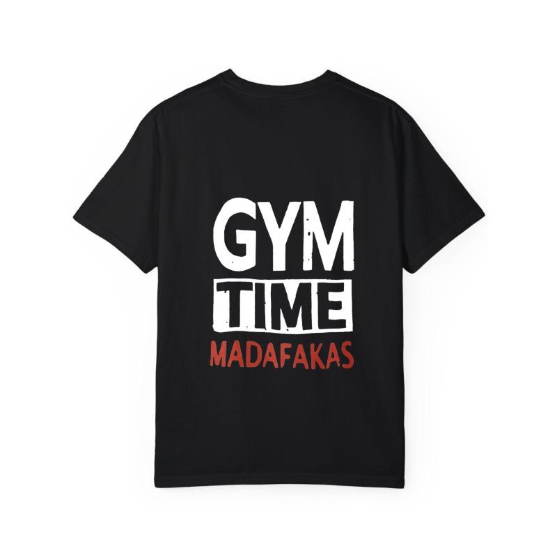 Gym Time MadaFakas T Shirt White Bold Text Graphic Print Fitness Workout Gym Wear Men's Casual Top