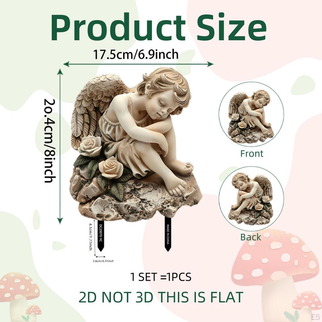 Elf Mädchen Dekorative Gartenstecker Acrylschild 2D Topfpflanzendekor für Innen Außen