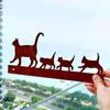Creative Cat Family Hanging Iron Garden Statue Wall Decoration Wall Decoration Pendant  Outdoor