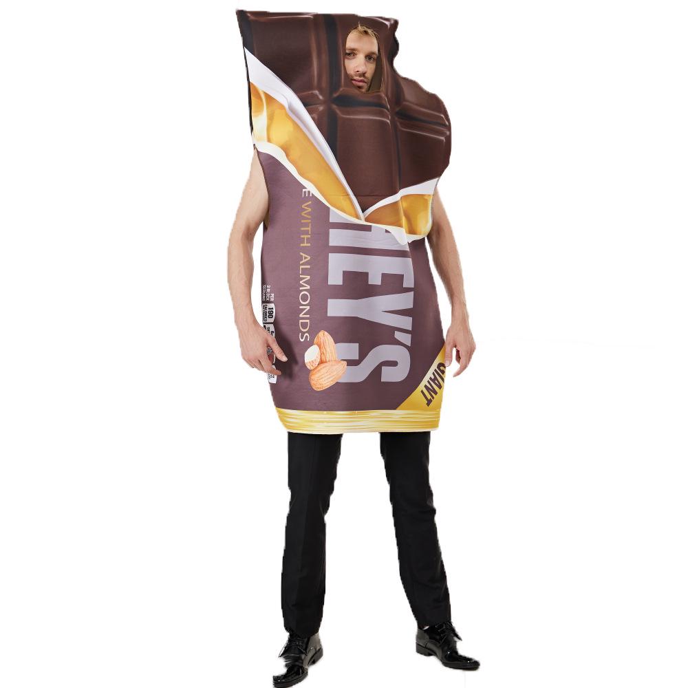 Halloween Peanut Butter & Chocolate Bar Couples Costume Jumpsuits