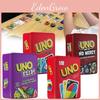 No Flip Uno Mercy Card Board Game Toy Family Party Prop Kids Gifts Iron Box