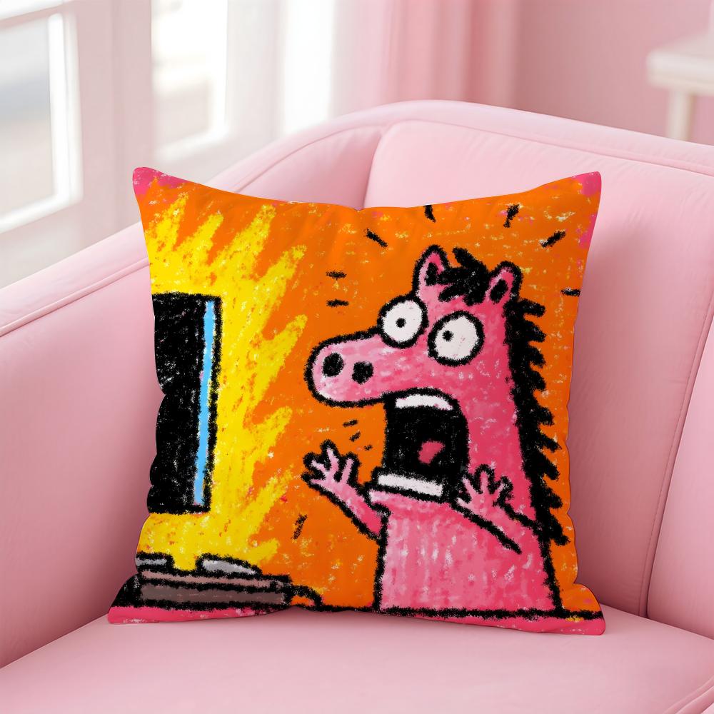 Suitable For Spoof Animal Joke For workers Cushion Cover Linen Pillowcase Cover Soft Decor for Sofa Home Room