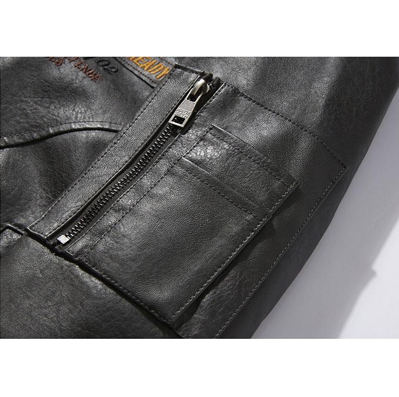 Nueva ropa informal de cuero de moda para hombres, chaqueta de cuero ajustada de PU para jóvenes, abrigo