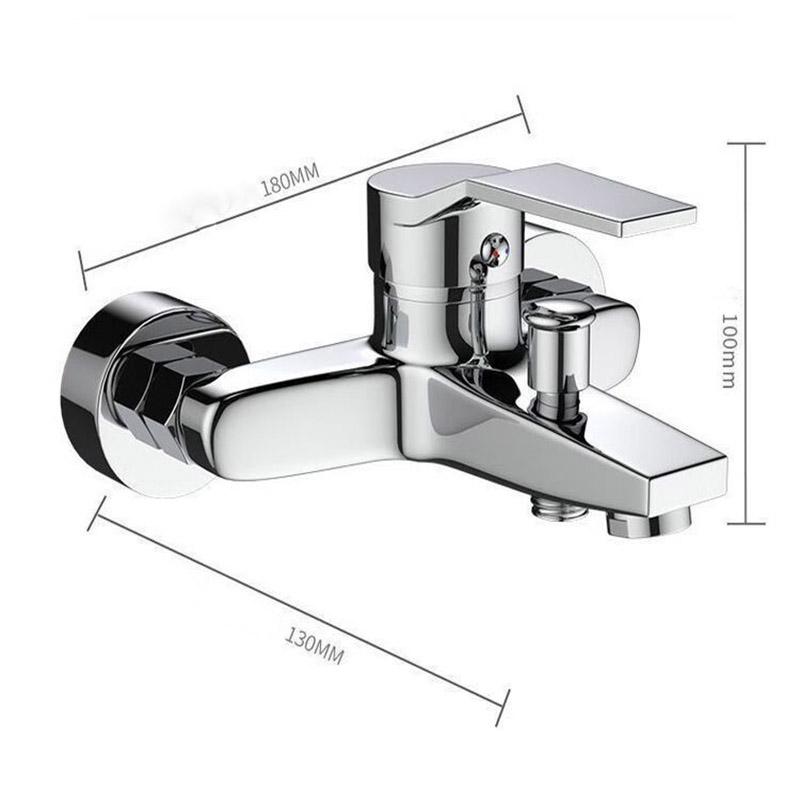 Mixing Valve Hot and Cold Water Shower Faucet Bathroom Shower Head Triple Mixing Valve Bathtub Faucet