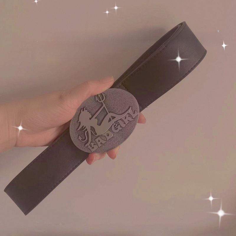 

Western Unique Cowboy Inspired Pink And Black Pu Belt For Summer Styling Cowboy Black