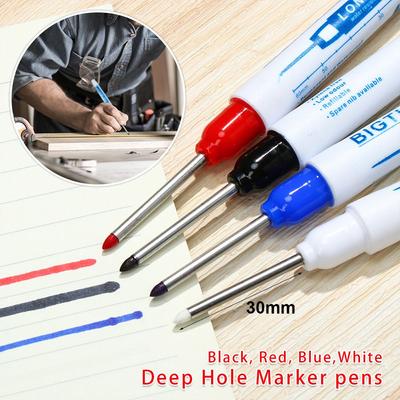 Convenient Craftwork Multi-purpose Deep Hole Marker Pens Mark Tool Carpenter Pen Long Head Markers