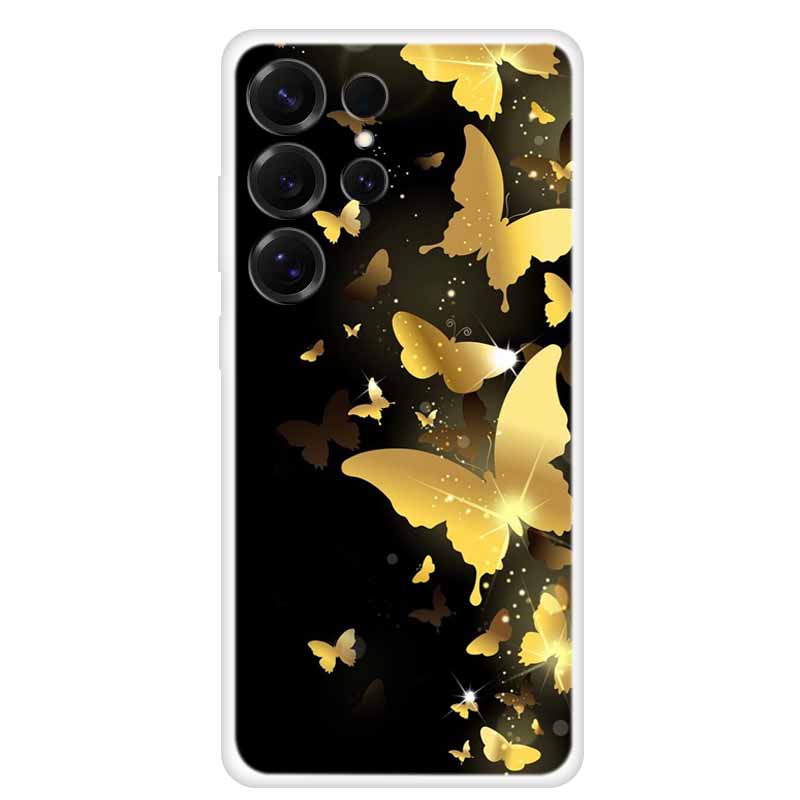 Capa For Samsung Galaxy S26 Ultra Phone Case Clear Soft TPU Silicone Cover for S 26 Ultra Transparent Funda Cartoon Painted Para