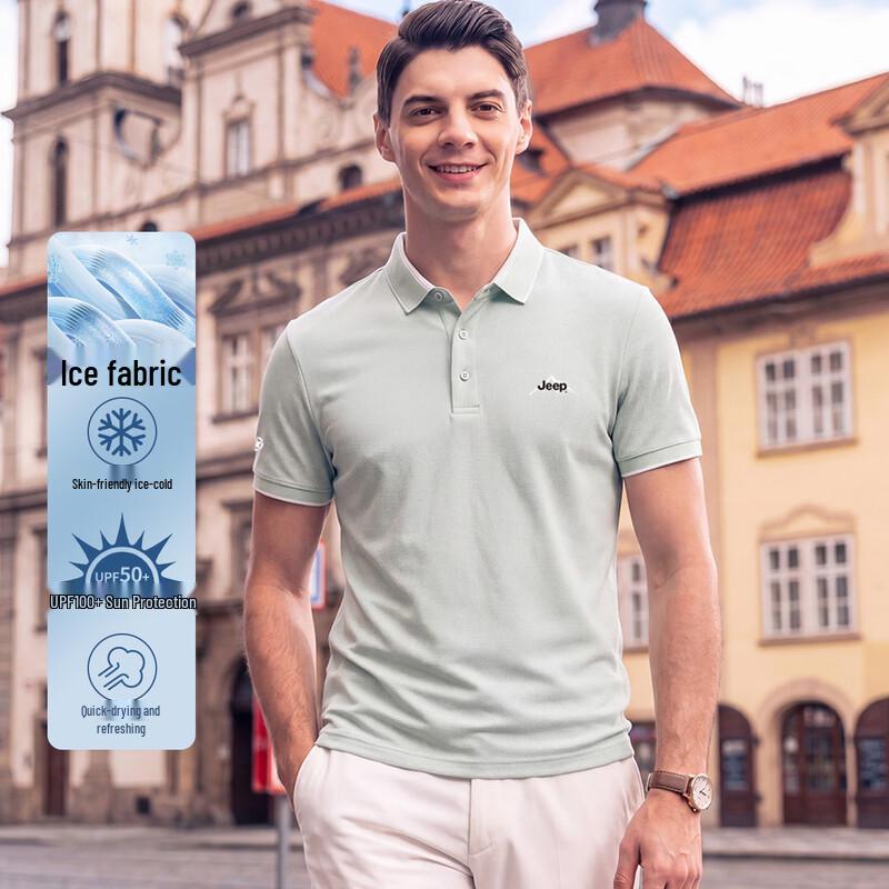 JEEP Men s Summer Lightweight Breathable Polo Shirt 3XL