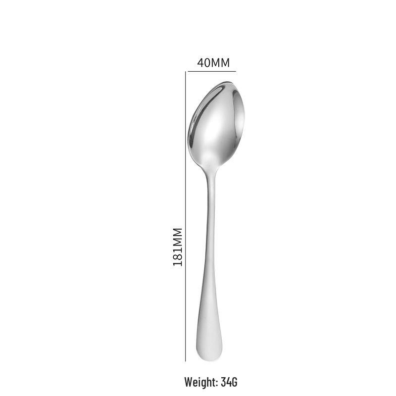 Stainless Steel Cutlery Set: Fork, Spoon, Long Ice Spoon, Western Knife, Steak Knife, Hotel Use, Customizable Logo