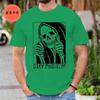 Funny Skull Stay Positive Skeleton Halloween Motivational T-Shirt Clothing Men Women Street Oversized T Shirt Hip Hop Streetwear