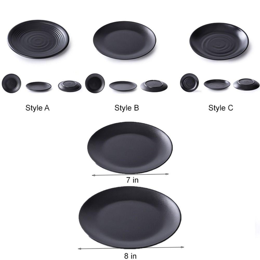 6pcs Imitation Porcelain Round Melamine Plate Japanese Style Salad Plate Sushi Dish Meal Dish  Sushi