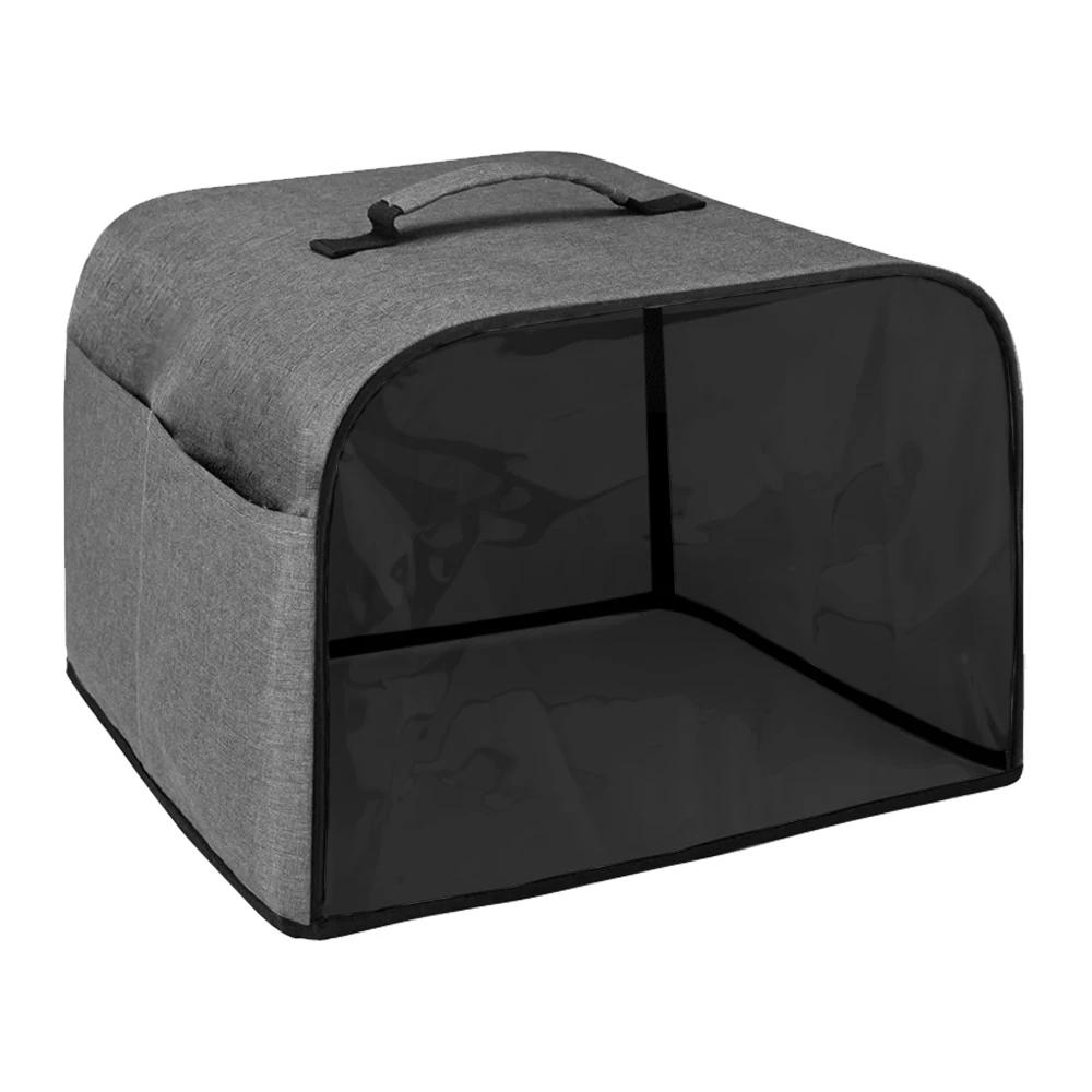 Durable Kitchen Dust Cap with Storage Pockets Air Fryer Hood for Ninja Foodi Grill Household Bread Baking Toaster Cover