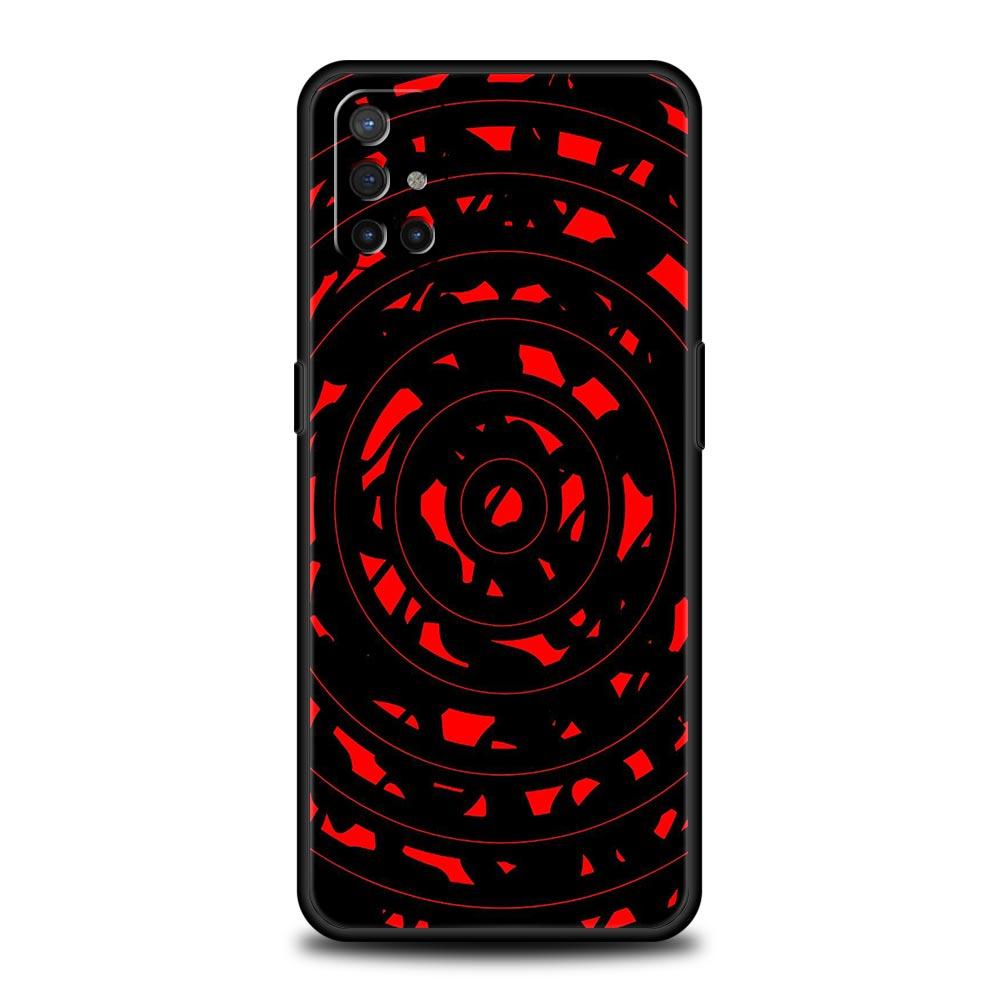 Phone Case For Oneplus 13R 13 12 10T 11 R10 Nord N100 N200 N10 9 9R CE 2 3 Z Pro Lite 5G Soft TPU Cover Black Red Ripple Art Bag
