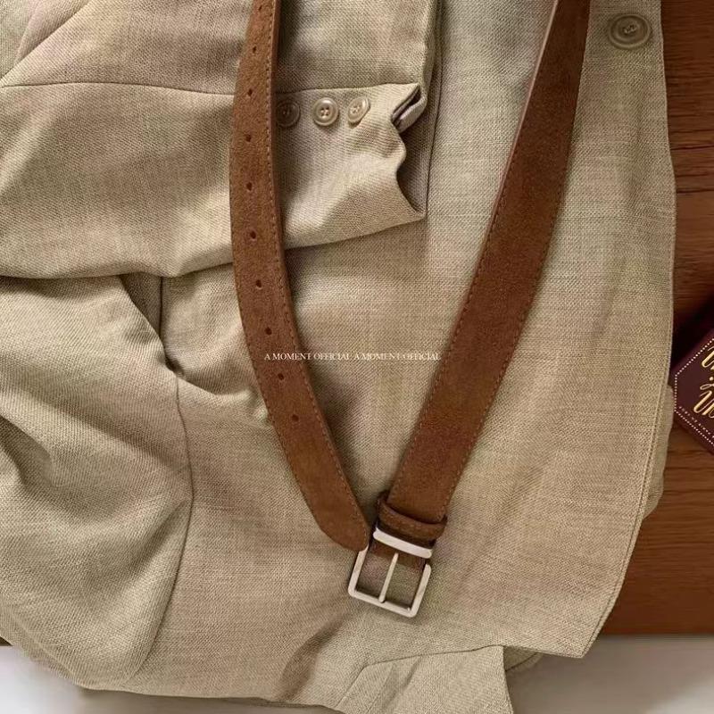 Belt Suede with Jeans Trousers Belt Women's Retro Belt Women's Premium Design Sense Frosted Velvet Versatile