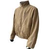 American Retro Patchwork Stand Collar Workwear Jacket - Trendy, Loose-Fit, Unisex, Casual Outerwear