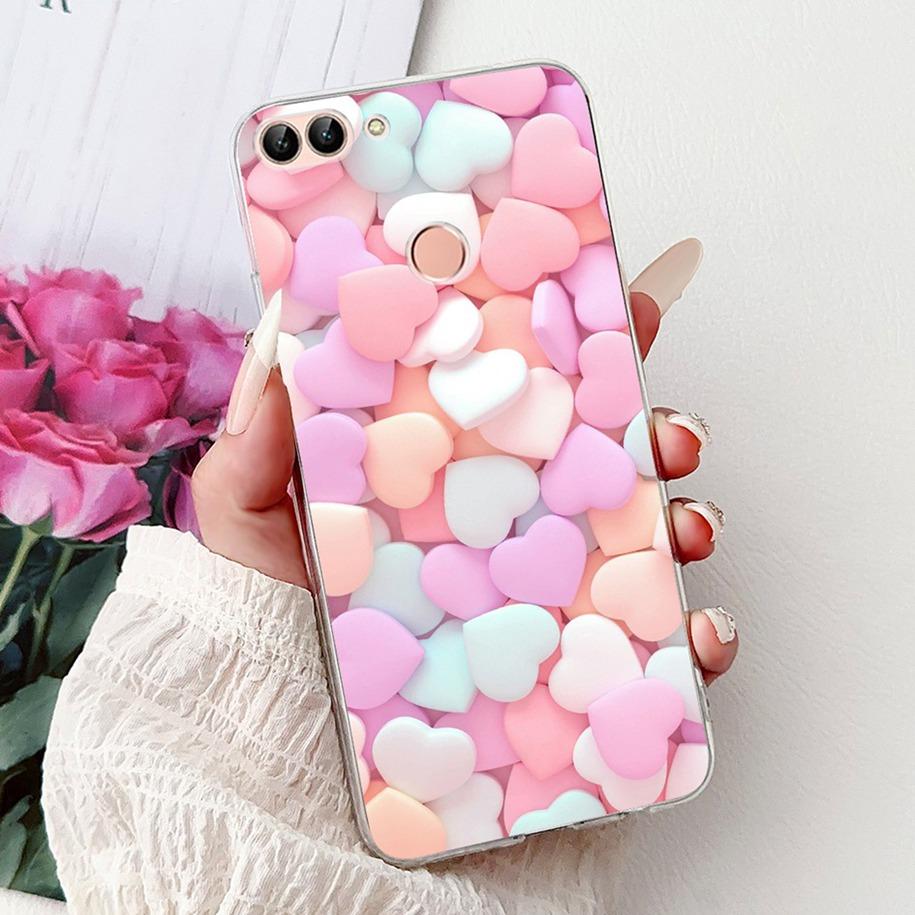 For Huawei P Smart Case FIG-LX1 FIG-LX2 FIG-LX3 Cover Luxury Dragon Lion Soft Silicone Phone Cases For Huawei Psmart 2018 Bumper