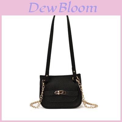 Simple Solid Color Shoulder Crossbody Bag With Chain Design For Daily Use