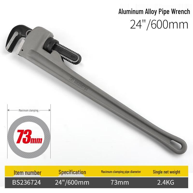 Bosi Aluminum Alloy Self-Tightening Pipe Wrench CN plug (adapter included)