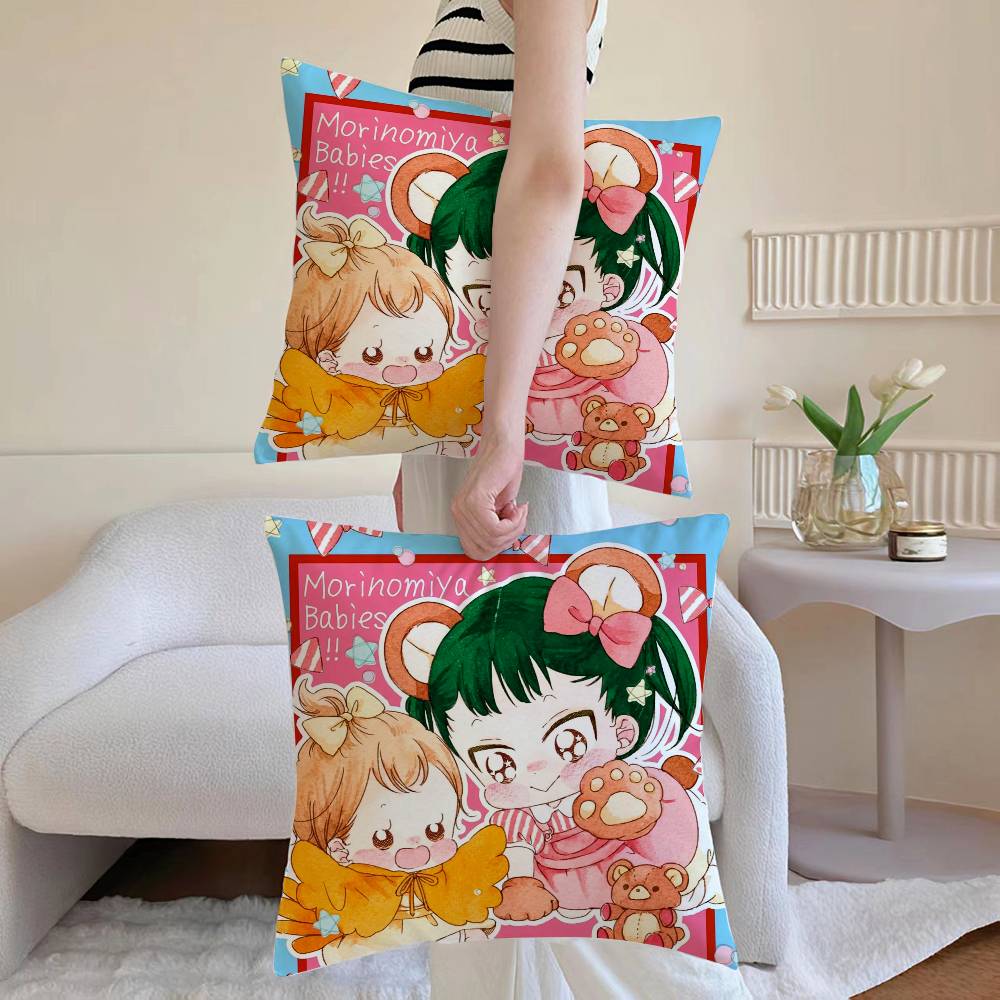 

S-School Babysitters Pillow Case Sofa and Living Room Decorative Cushion Covers Dust-proof and Mite-proof Invisible Zipper 12x12Inch