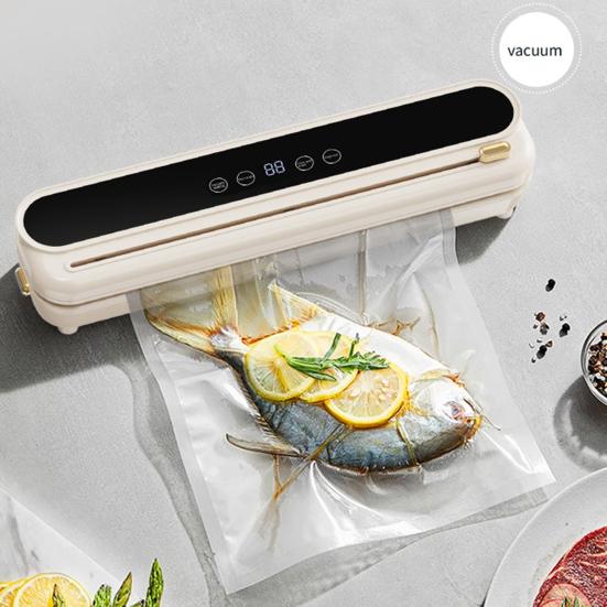 Vacuum Sealer Machine 62kPa Suction Power Digital Display Easy to Operate Compact Automatic Sealing Machine Bag Sealer