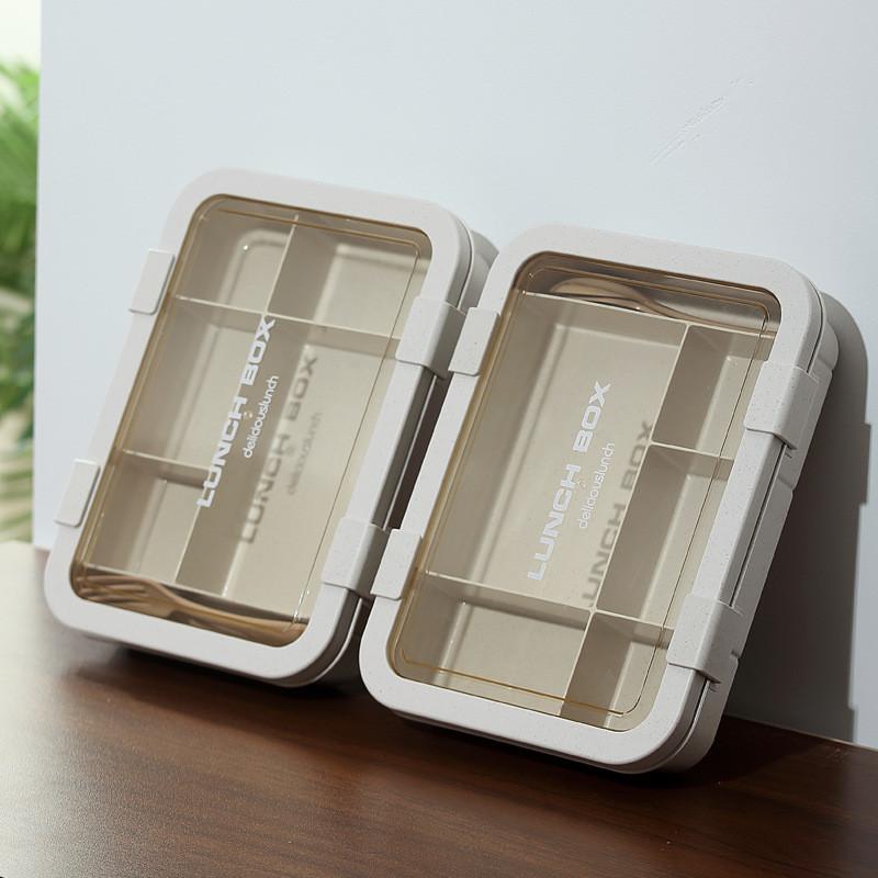 Wheat Straw Lunch Box With Five Compartments For Office And School Use