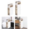 Bathroom Storage Floor Cabinet with Drawers Handles Silent Wheel Space Saving