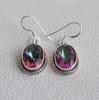 Mystische Topas Ohrringe, Oval 925 Sterling Silber, Handgefertigter Edelsteinschmuck