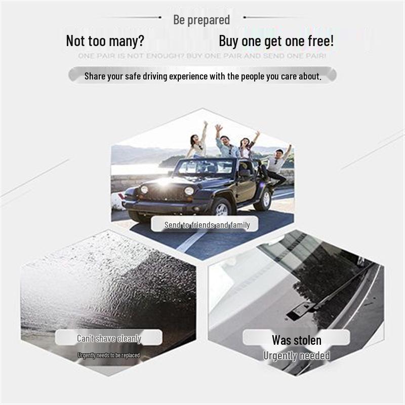 Frameless Wiper Blade for Trumpchi GA3/GA3S - Compatible with Both Old and New Models, Front Window
