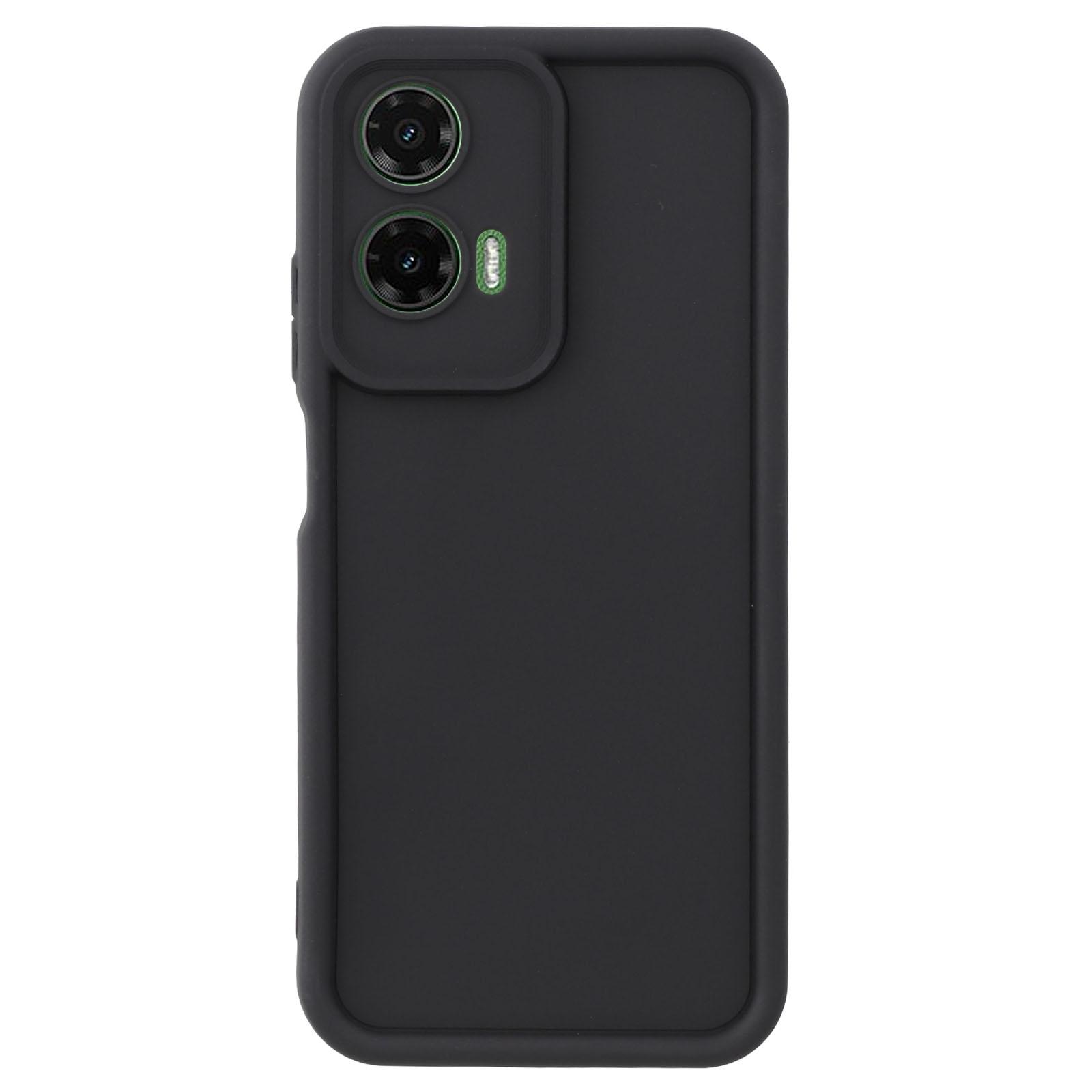 

For Motorola Moto G35 5G Case Grooved Design TPU Anti-Slip Phone Cover Black