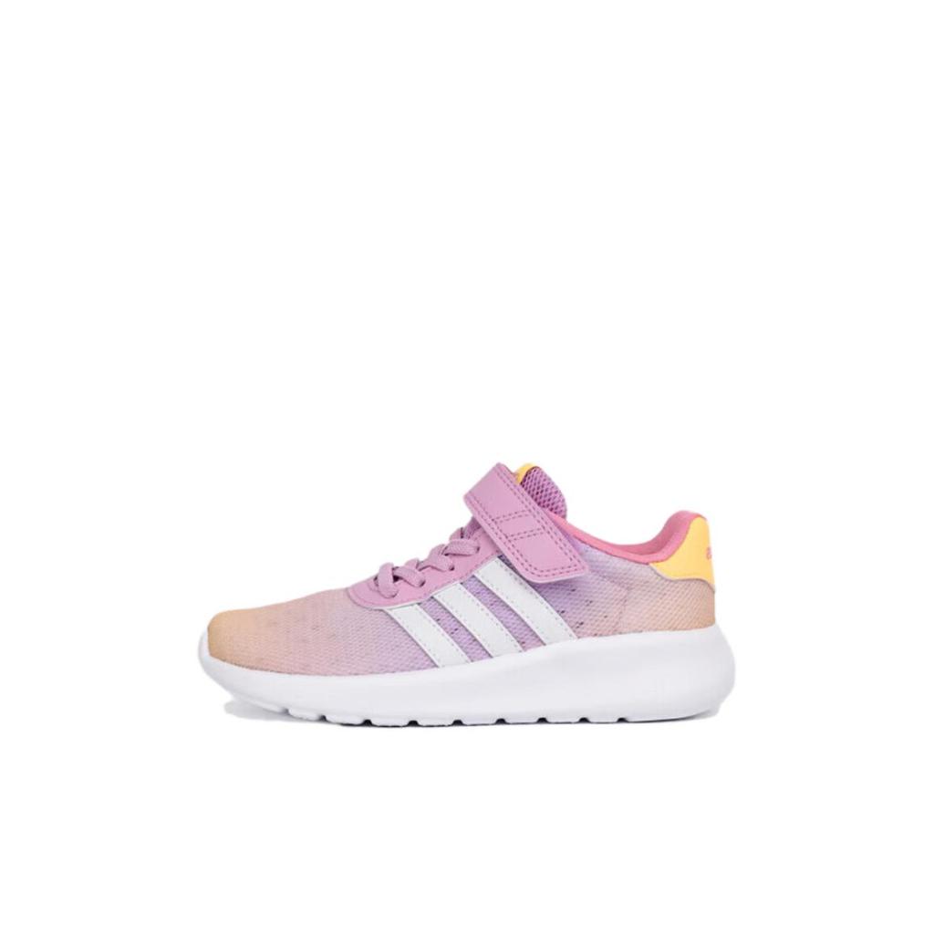 Adidas Neo Lite Racer 3.0 Comfortable Versatile Non-Slip Durable Low-Top Casual Shoes Kids Sneakers Pink White ID3398