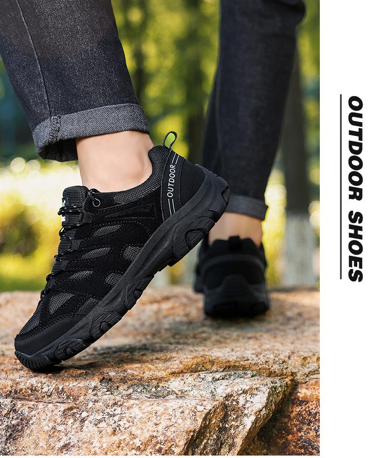Übergröße Herren Frühling/Herbst Mesh Wanderschuhe – Atmungsaktiv, Offroad Outdoor Reisesneaker