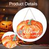 Autunm Wood Pumpkin Wall Hanging Plaque Harvest Decoration Multifunctional Handmade for Doors, ,