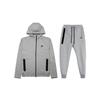 Full Zip Hoodie Joggers Set Sportswear Tech Fleece Dark Heather Grey Black