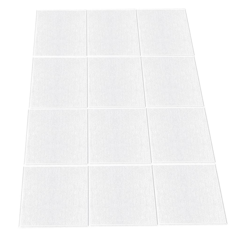 Pack of 12 Polyester Fiber Soundproof Wall Panels Wall Tiles Sound Absorbing Panels Suitable for Living Room Studios