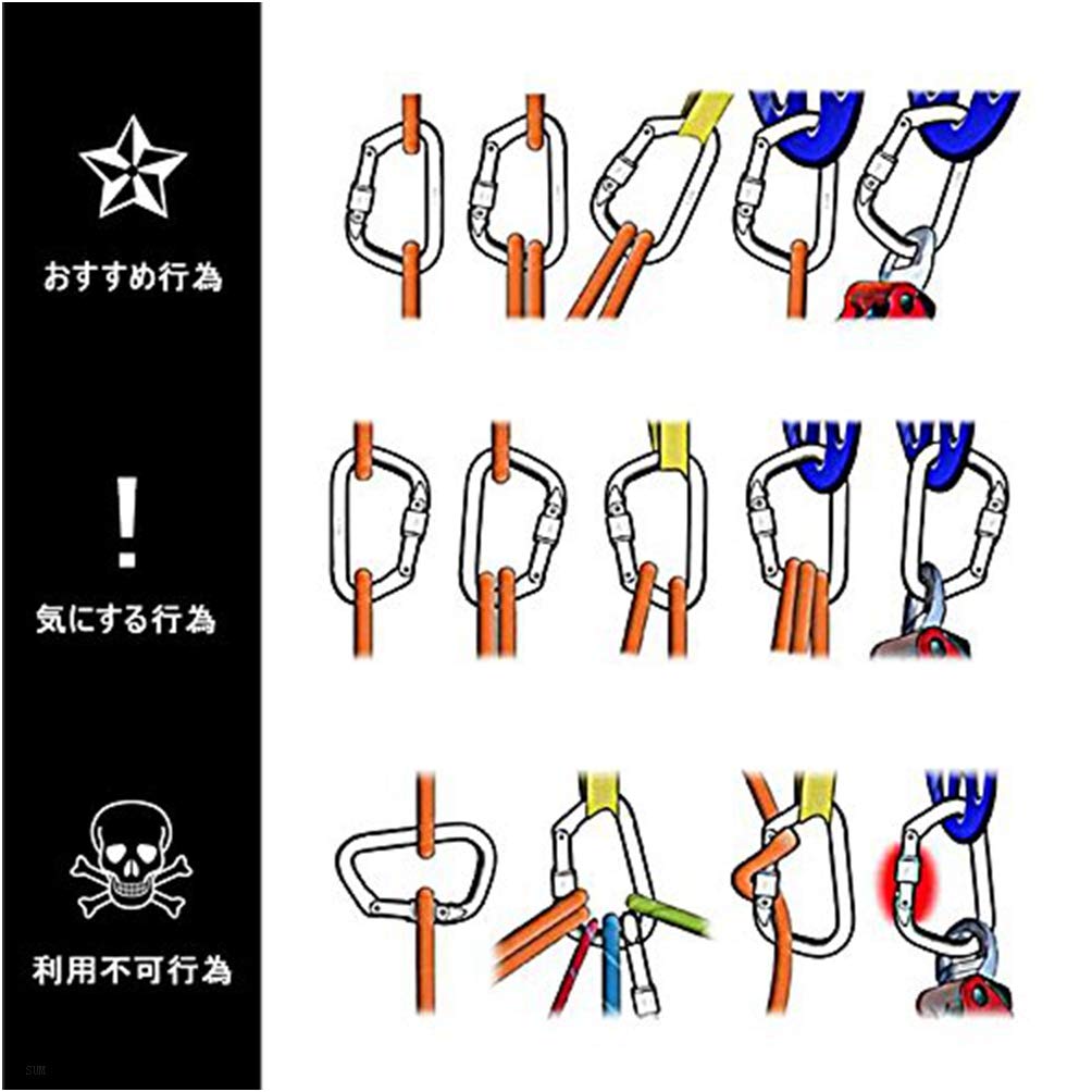 TITECOUGO Carabiner Small Multifunctional Rucksack Accessory Case Stylish Aluminum D Ring D Hook Snap Outdoor Keychain Fishing Mountain Climbing