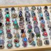 Men's and Women's Acrylic Rings, Exaggerated Retro Index Finger Rings, Punk Style Rings, Zirconium Rings