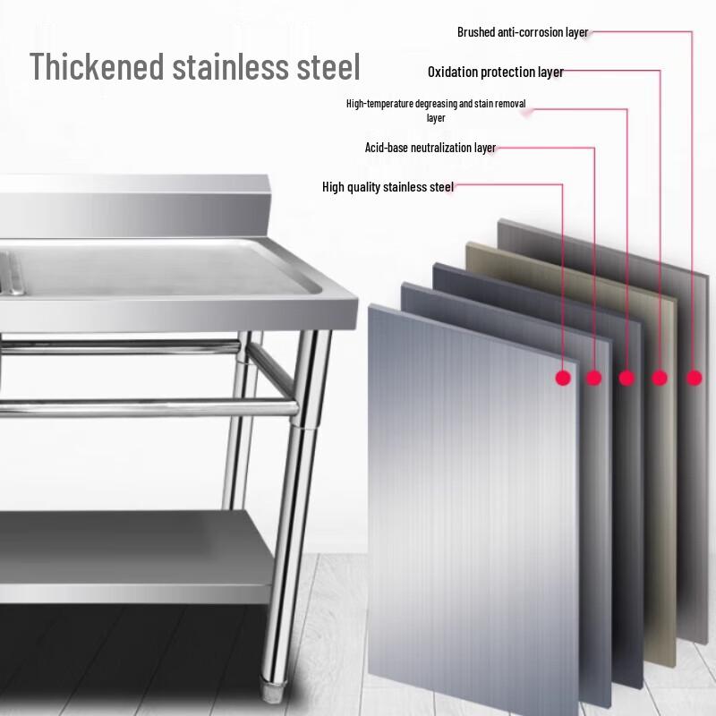 Beifu Stainless Steel Single Sink with Left Workbench