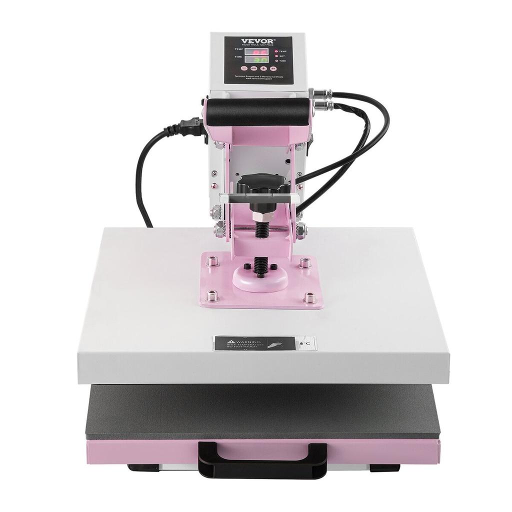 Heat Press Machine 15x15 In Slide Out Heat Transfer Machine T-Shirts Pink