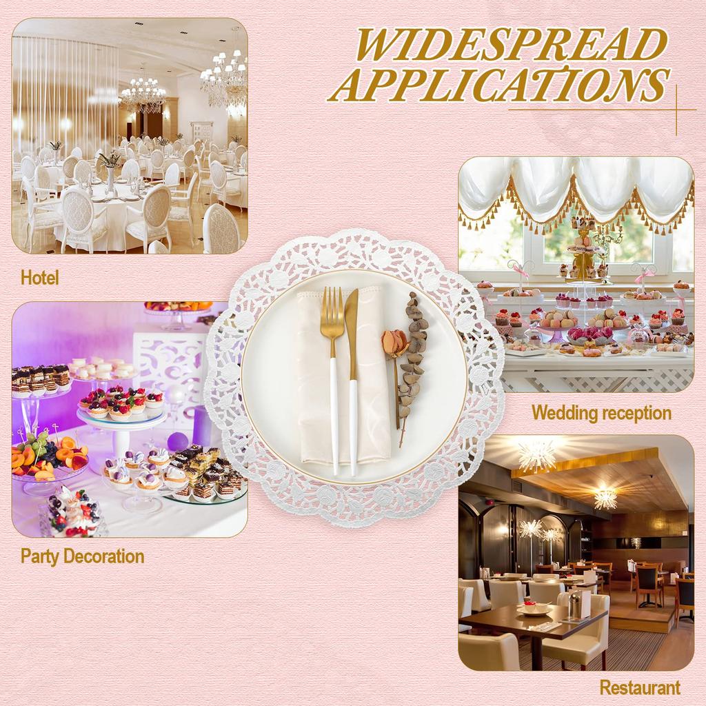 11PCS Lace Doily Paper Oil Absorption Pad Party Wedding Table Decor Pad For Baking Cooking Kitchen Cake Oil Absorption Pad