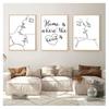 Line Couple English Combination Home Decoration Nordic Canvas Painting Mural Living Room Posters Modern Abstract Black and White