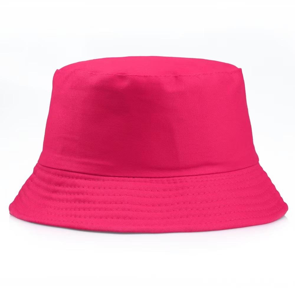 

Custom Design Bucket Hat for Men Women 100% Cotton Summer Fisherman Cap Visor Printed Logo Advertising Bucket Hat Bob Wholesale 58cm рожевий червоний колір